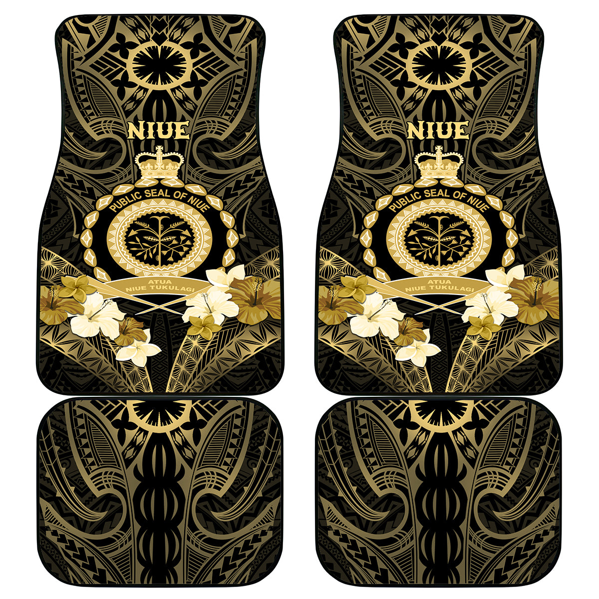 Niue Women's Day Car Mats With Polynesian Pattern LT05 - Polynesian Pride