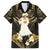 Niue Women's Day Family Matching Puletasi and Hawaiian Shirt With Polynesian Pattern LT05 Dad's Shirt - Short Sleeve Gold - Polynesian Pride