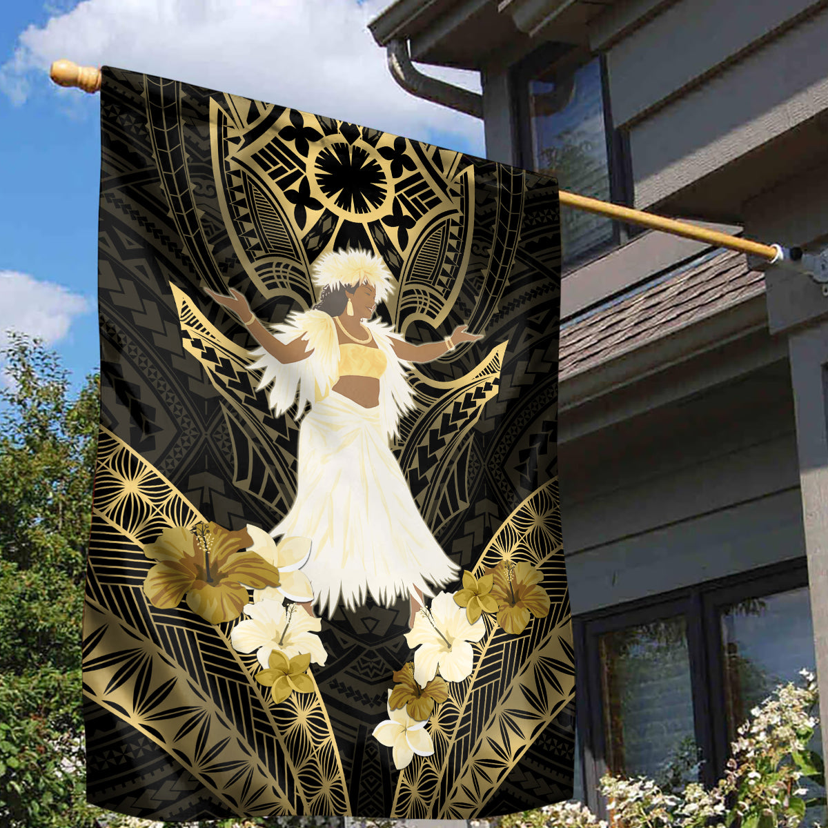 Niue Women's Day Garden Flag With Polynesian Pattern LT05 - Polynesian Pride