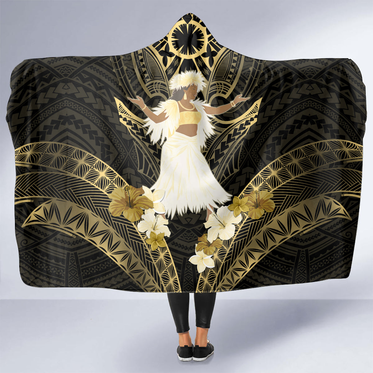 Niue Women's Day Hooded Blanket With Polynesian Pattern LT05 - Polynesian Pride