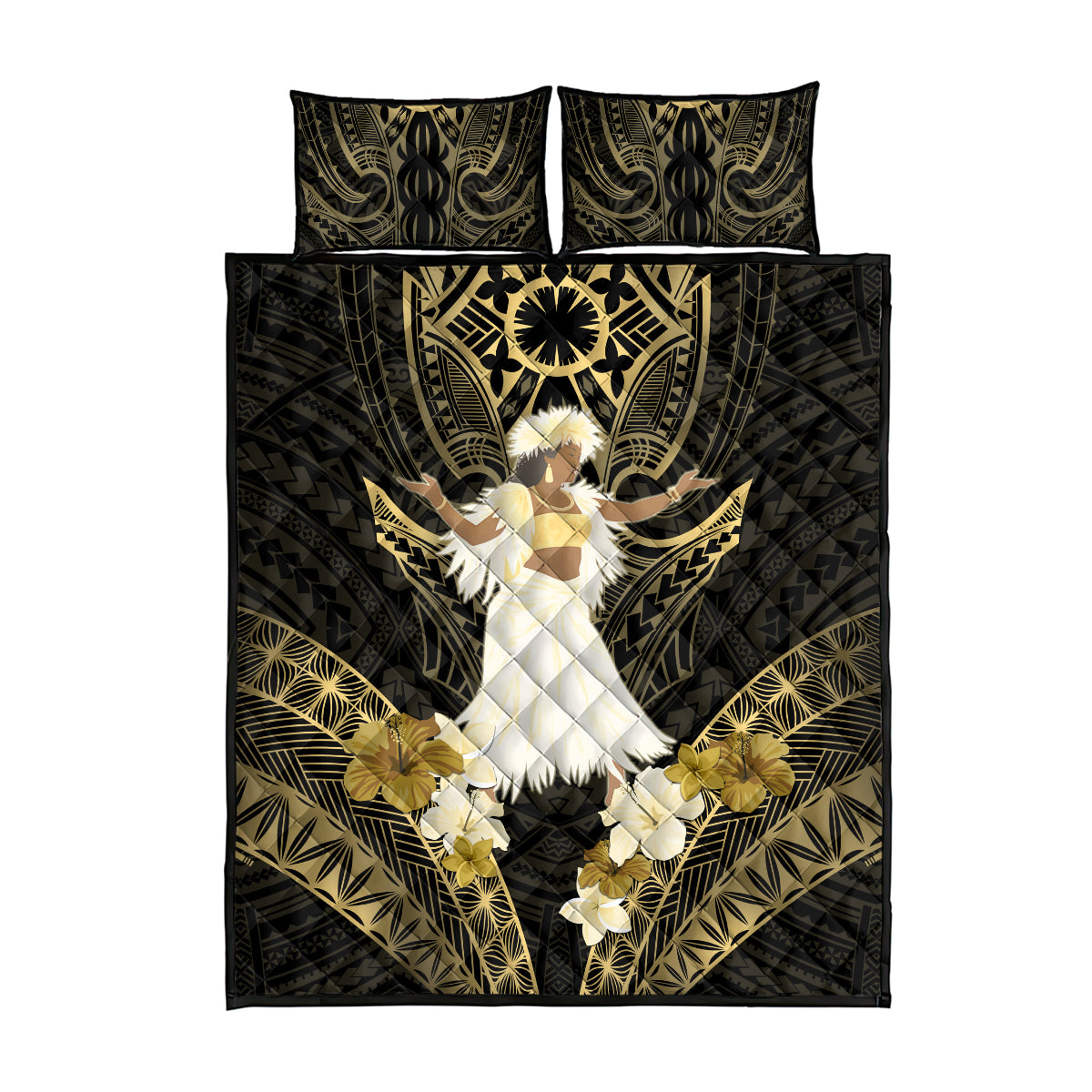 Niue Women's Day Quilt Bed Set With Polynesian Pattern LT05 - Polynesian Pride