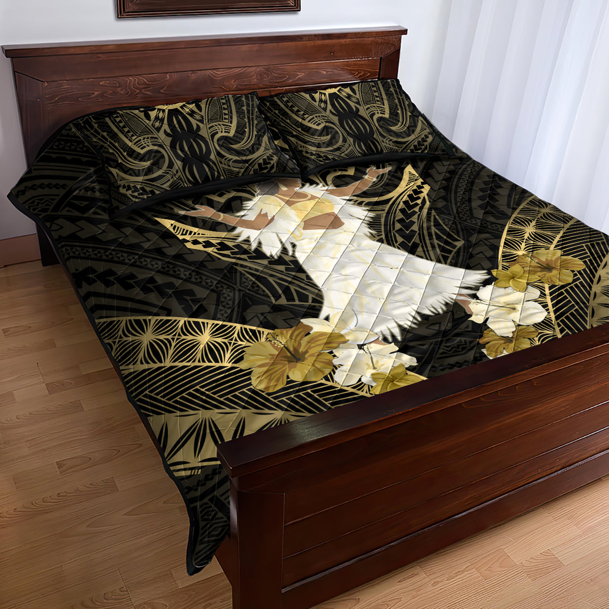 Niue Women's Day Quilt Bed Set With Polynesian Pattern LT05 - Polynesian Pride