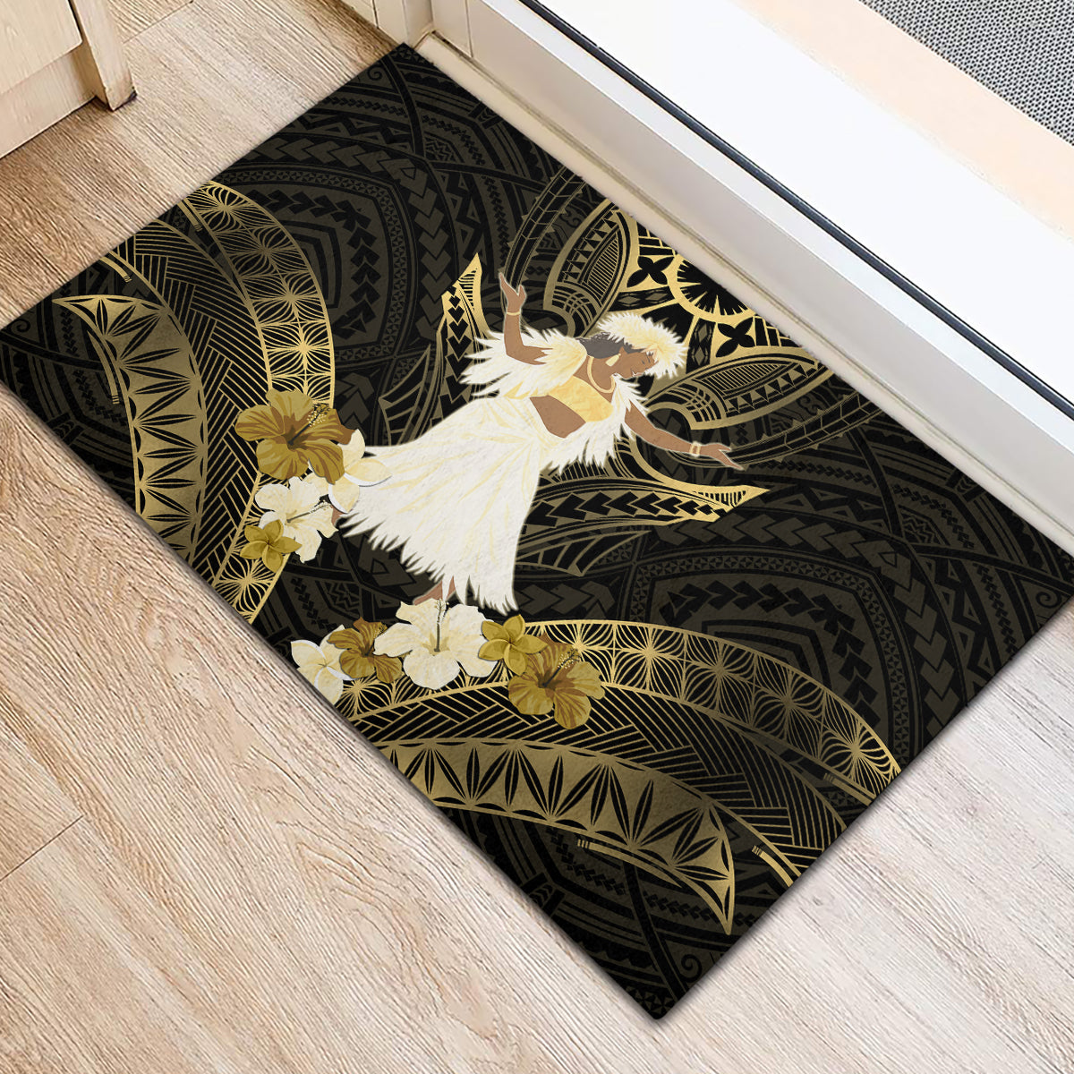 Niue Women's Day Rubber Doormat With Polynesian Pattern LT05 - Polynesian Pride