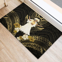 Niue Women's Day Rubber Doormat With Polynesian Pattern LT05 - Polynesian Pride