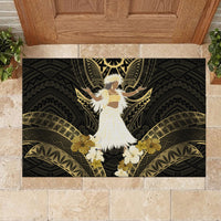 Niue Women's Day Rubber Doormat With Polynesian Pattern LT05 - Polynesian Pride