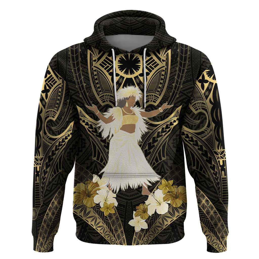 Niue Women's Day Zip Hoodie With Polynesian Pattern LT05 Pullover Hoodie Gold - Polynesian Pride