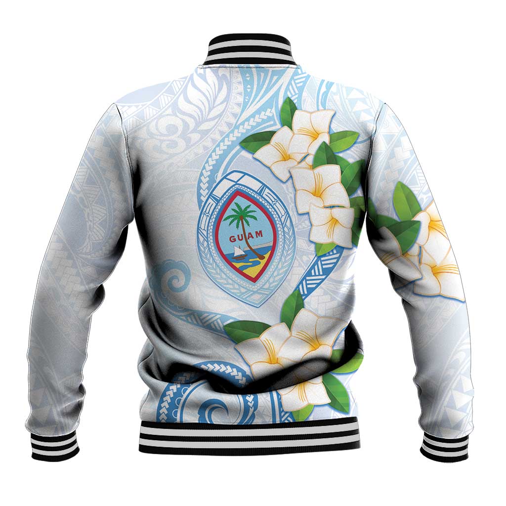 Guam Chamorro Baseball Jacket Guasali Flowers Curves Style LT05 - Polynesian Pride