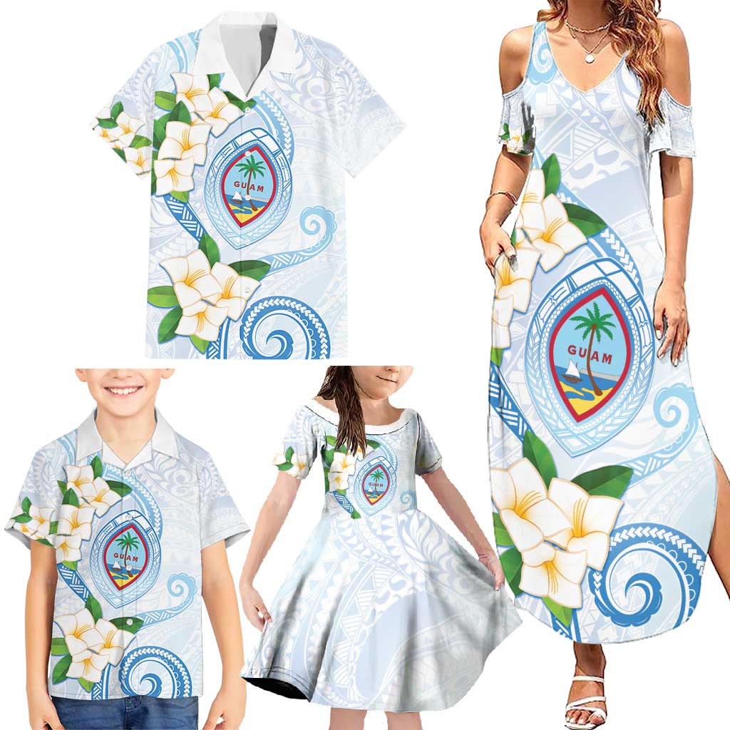 Guam Chamorro Family Matching Summer Maxi Dress and Hawaiian Shirt Guasali Flowers Curves Style