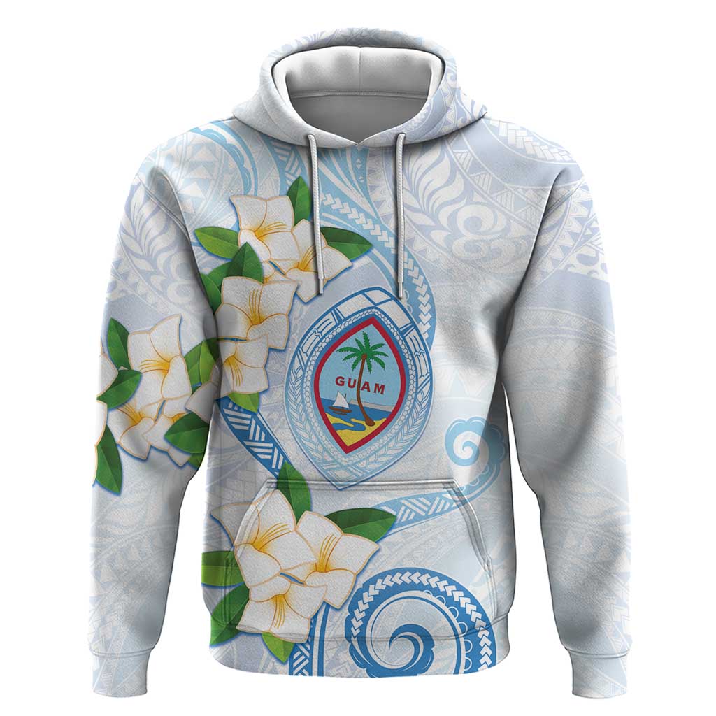 Guam Chamorro Hoodie Guasali Flowers Curves Style