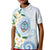 Guam Chamorro Kid Polo Shirt Guasali Flowers Curves Style