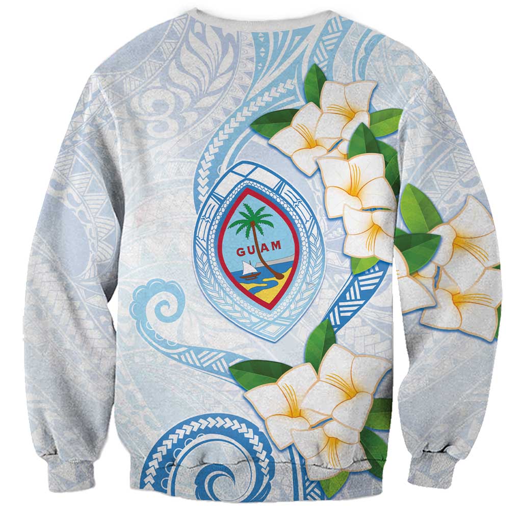 Guam Chamorro Sweatshirt Guasali Flowers Curves Style LT05 - Polynesian Pride