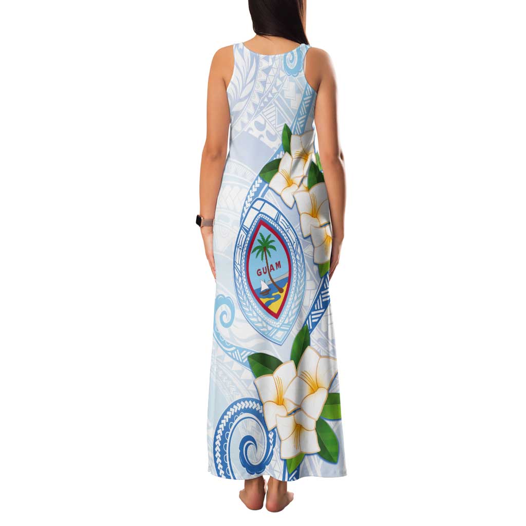 Guam Chamorro Tank Maxi Dress Guasali Flowers Curves Style LT05 - Polynesian Pride