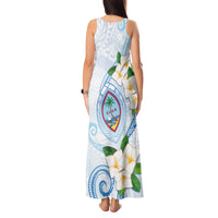 Guam Chamorro Tank Maxi Dress Guasali Flowers Curves Style LT05 - Polynesian Pride