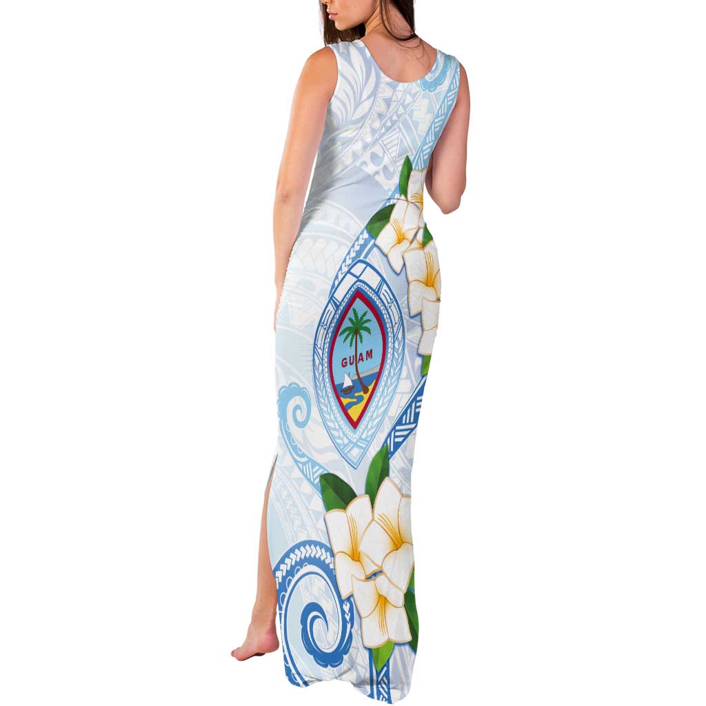 Guam Chamorro Tank Maxi Dress Guasali Flowers Curves Style LT05 - Polynesian Pride