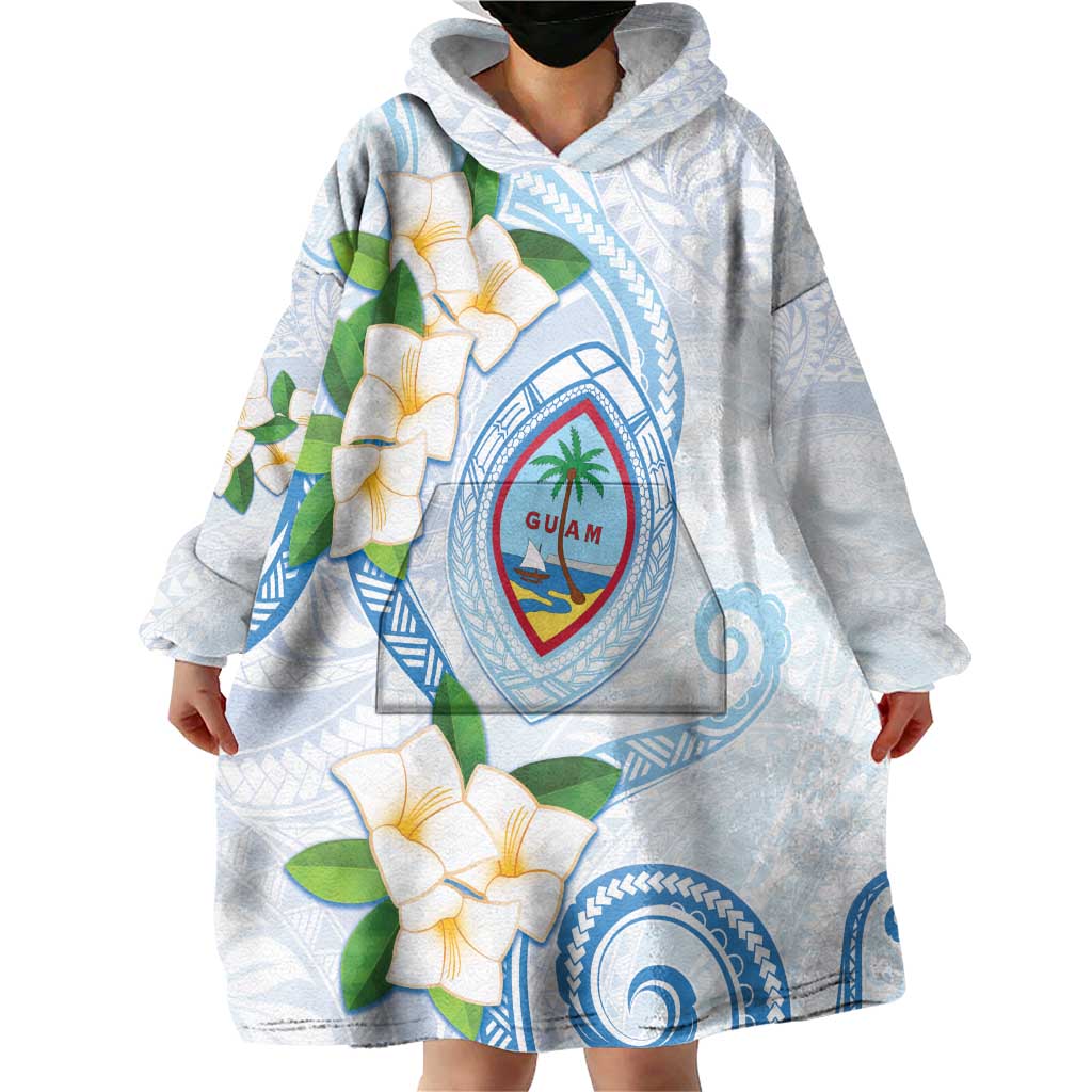 Guam Chamorro Wearable Blanket Hoodie Guasali Flowers Curves Style LT05 - Polynesian Pride