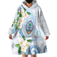 Guam Chamorro Wearable Blanket Hoodie Guasali Flowers Curves Style LT05 - Polynesian Pride