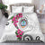 Guam Chamorro Bedding Set Curves Polynesian Tattoo Mix Bougainvillea