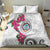 Guam Chamorro Bedding Set Curves Polynesian Tattoo Mix Bougainvillea