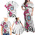 Guam Chamorro Family Matching Off Shoulder Maxi Dress and Hawaiian Shirt Curves Polynesian Tattoo Mix Bougainvillea