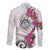 Guam Chamorro Family Matching Short Sleeve Bodycon Dress and Hawaiian Shirt Curves Polynesian Tattoo Mix Bougainvillea