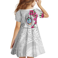 Guam Chamorro Family Matching Tank Maxi Dress and Hawaiian Shirt Curves Polynesian Tattoo Mix Bougainvillea