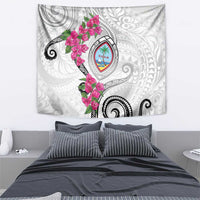 Guam Chamorro Tapestry Curves Polynesian Tattoo Mix Bougainvillea