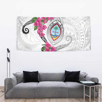 Guam Chamorro Tapestry Curves Polynesian Tattoo Mix Bougainvillea