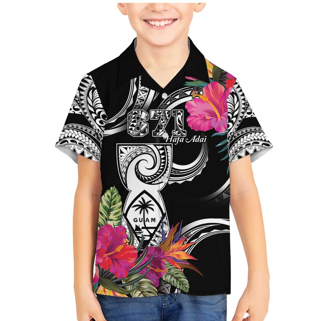 Hafa Adai Guam Family Matching Mermaid Dress and Hawaiian Shirt Polynesian Tattoo Tropical Flowers