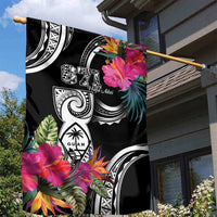 Hafa Adai Guam Garden Flag Polynesian Tattoo Tropical Flowers