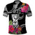 Hafa Adai Guam Polo Shirt Polynesian Tattoo Tropical Flowers