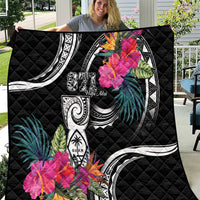 Hafa Adai Guam Quilt Polynesian Tattoo Tropical Flowers