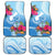 Hafa Adai Guam Car Mats Tropical Flowers Blue Gradient