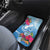 Hafa Adai Guam Car Mats Tropical Flowers Blue Gradient