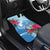 Hafa Adai Guam Car Mats Tropical Flowers Blue Gradient