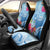 Hafa Adai Guam Car Seat Cover Tropical Flowers Blue Gradient