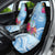 Hafa Adai Guam Car Seat Cover Tropical Flowers Blue Gradient