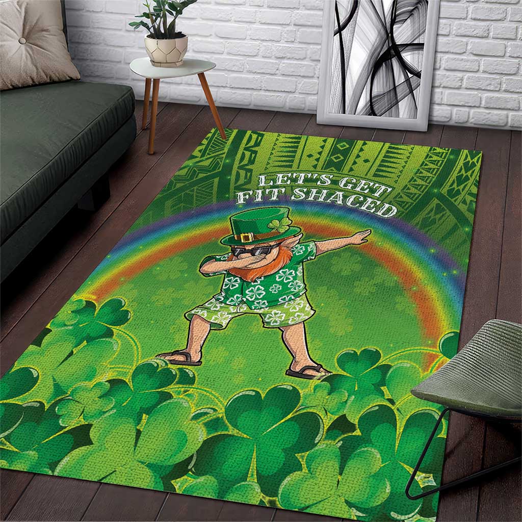 Hawaii Saint Patrick's Day Area Rug Let's Get Fit Shaced