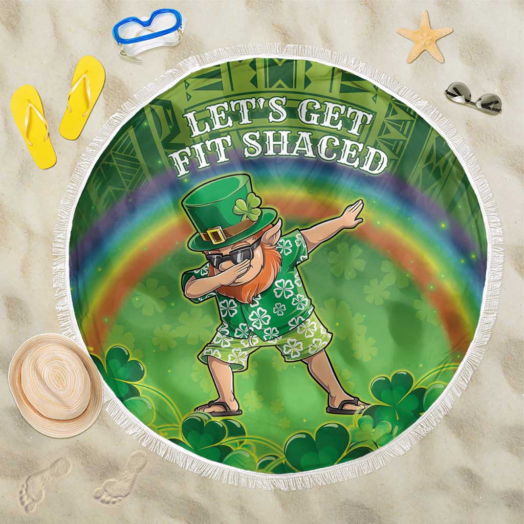 Hawaii Saint Patrick's Day Beach Blanket Let's Get Fit Shaced LT05 One Size 150cm Green - Polynesian Pride