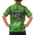 Personalised Hawaii Saint Patrick's Day Family Matching Off Shoulder Short Dress and Hawaiian Shirt Let's Get Fit Shaced