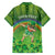 Personalised Hawaii Saint Patrick's Day Family Matching Off Shoulder Short Dress and Hawaiian Shirt Let's Get Fit Shaced