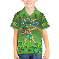 Personalised Hawaii Saint Patrick's Day Family Matching Puletasi and Hawaiian Shirt Let's Get Fit Shaced