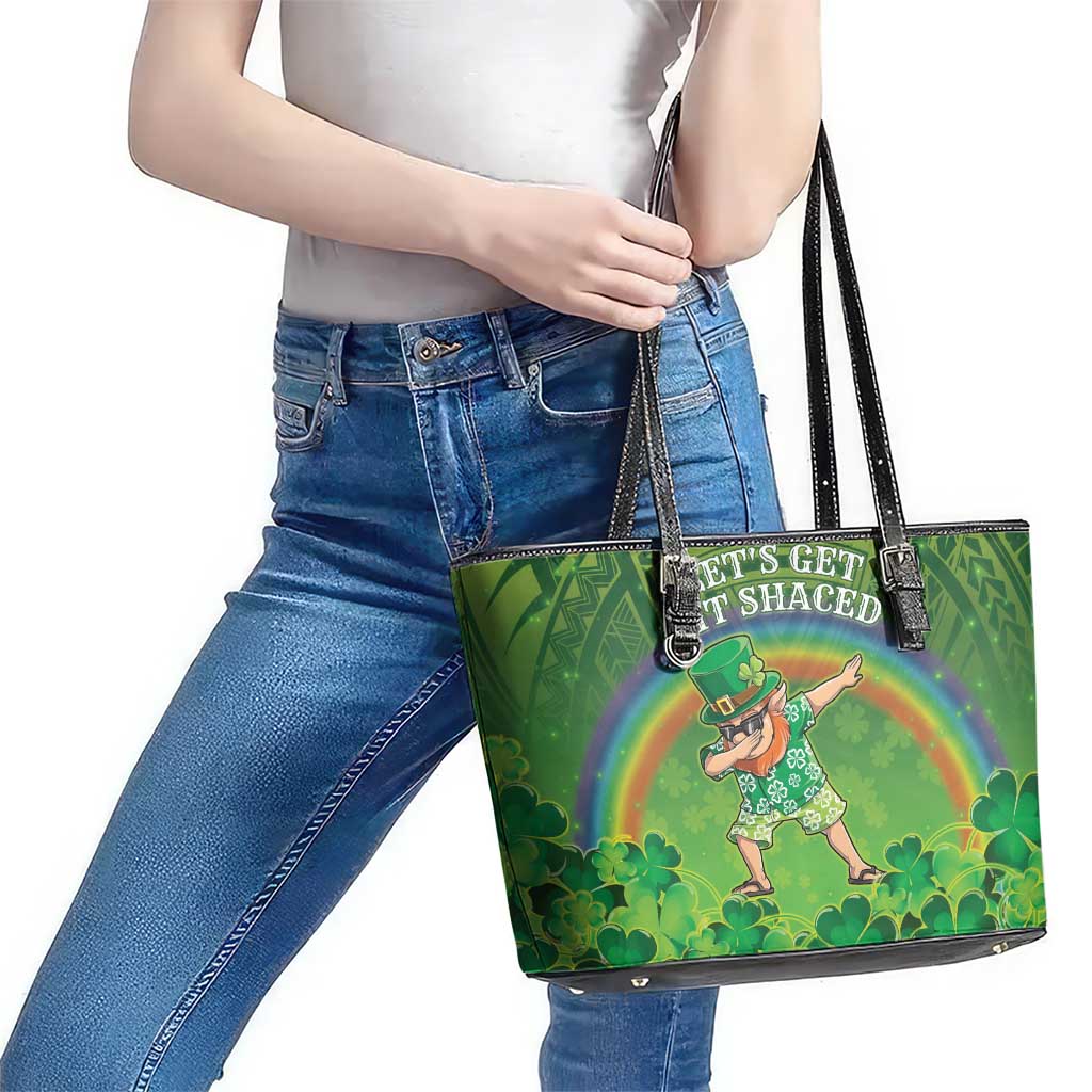Hawaii Saint Patrick's Day Leather Tote Bag Let's Get Fit Shaced