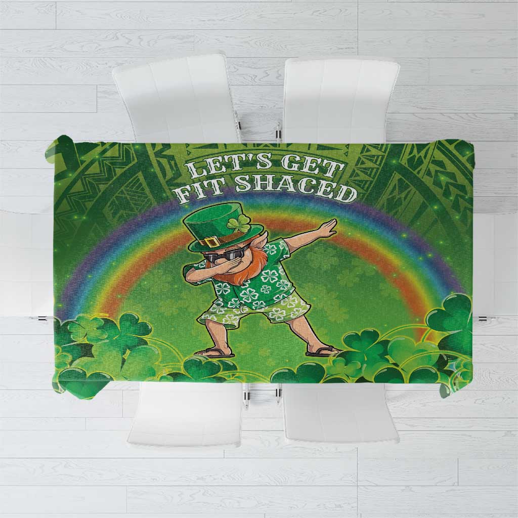 Hawaii Saint Patrick's Day Tablecloth Let's Get Fit Shaced LT05 Green - Polynesian Pride