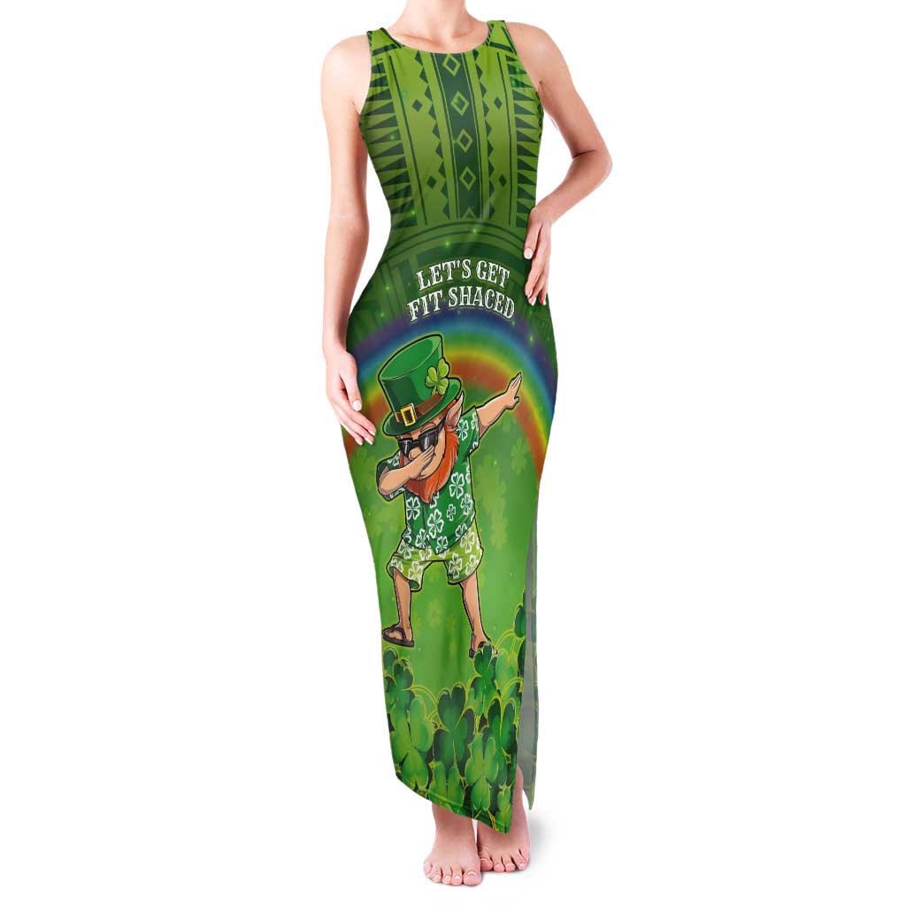 Personalised Hawaii Saint Patrick's Day Tank Maxi Dress Let's Get Fit Shaced LT05 Women Green - Polynesian Pride