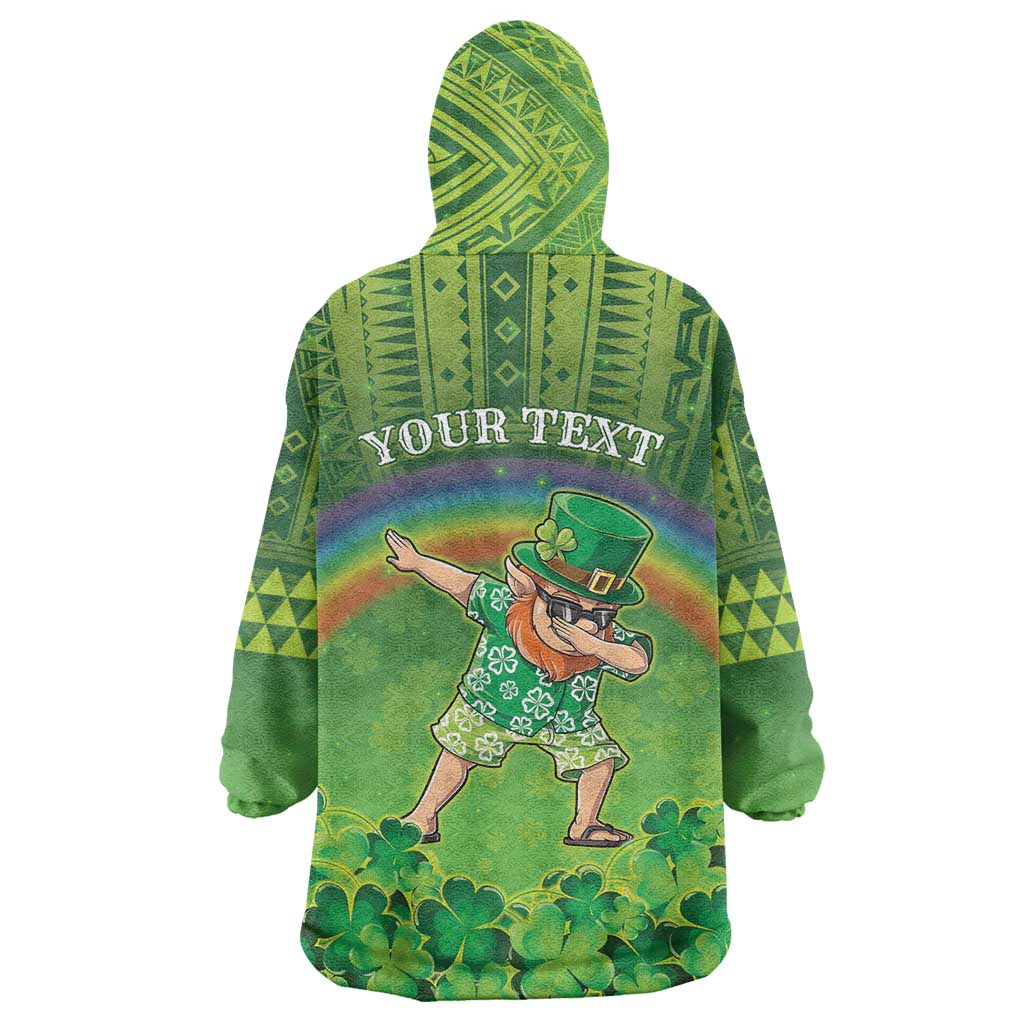 Personalised Hawaii Saint Patrick's Day Wearable Blanket Hoodie Let's Get Fit Shaced LT05 - Polynesian Pride