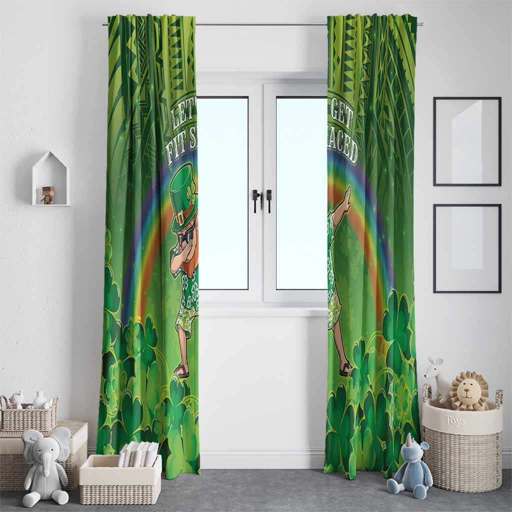 Hawaii Saint Patrick's Day Window Curtain Let's Get Fit Shaced LT05 - Polynesian Pride