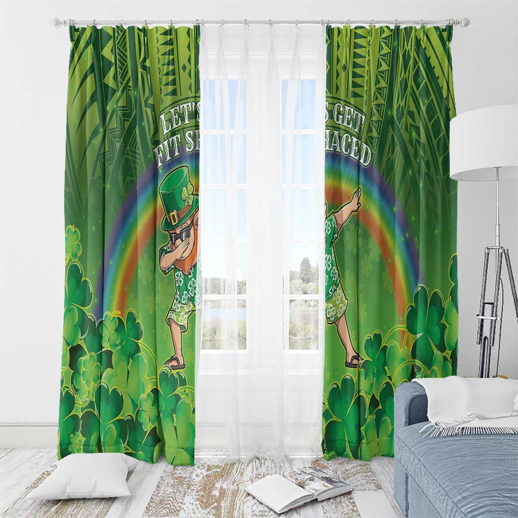 Hawaii Saint Patrick's Day Window Curtain Let's Get Fit Shaced LT05 - Polynesian Pride