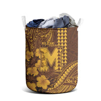 Hawaii Mililani High School Laundry Basket Tribal Tattoo With Hibiscus Flowers LT05 - Polynesian Pride