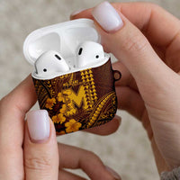 Hawaii Mililani High School AirPods Case Tribal Tattoo With Hibiscus Flowers LT05 - Polynesian Pride
