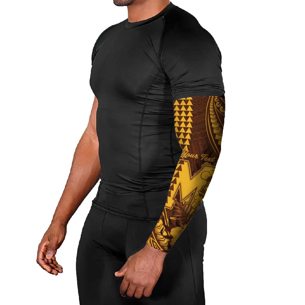Personalised Hawaii Mililani High School Arm Sleeves Tribal Tattoo With Hibiscus Flowers LT05 - Polynesian Pride